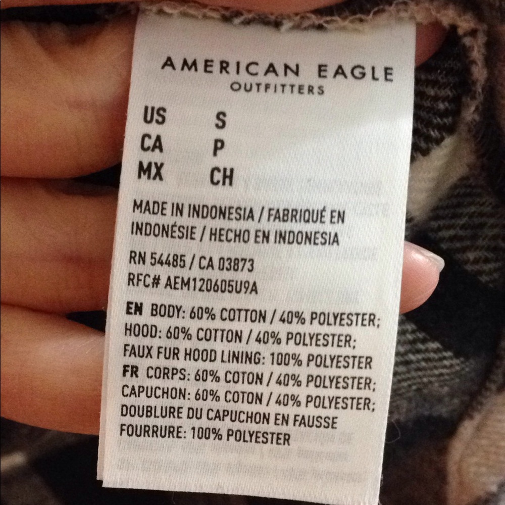 American Eagle women's plaid top size S - Picture 4 of 5